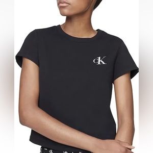 CALVIN KLEIN CK One Women’s Lounge Short Sleeve Crewneck~Black